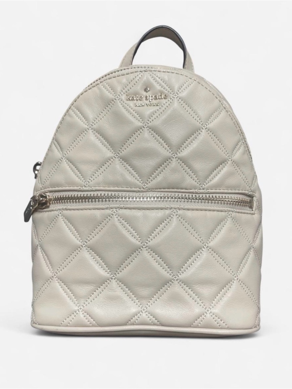 kate spade Quilted Mini Backpack in Cream Leather